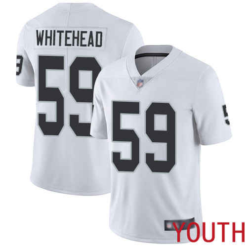 Oakland Raiders Limited White Youth Tahir Whitehead Road Jersey NFL Football #59 Vapor Untouchable Jersey->youth nfl jersey->Youth Jersey